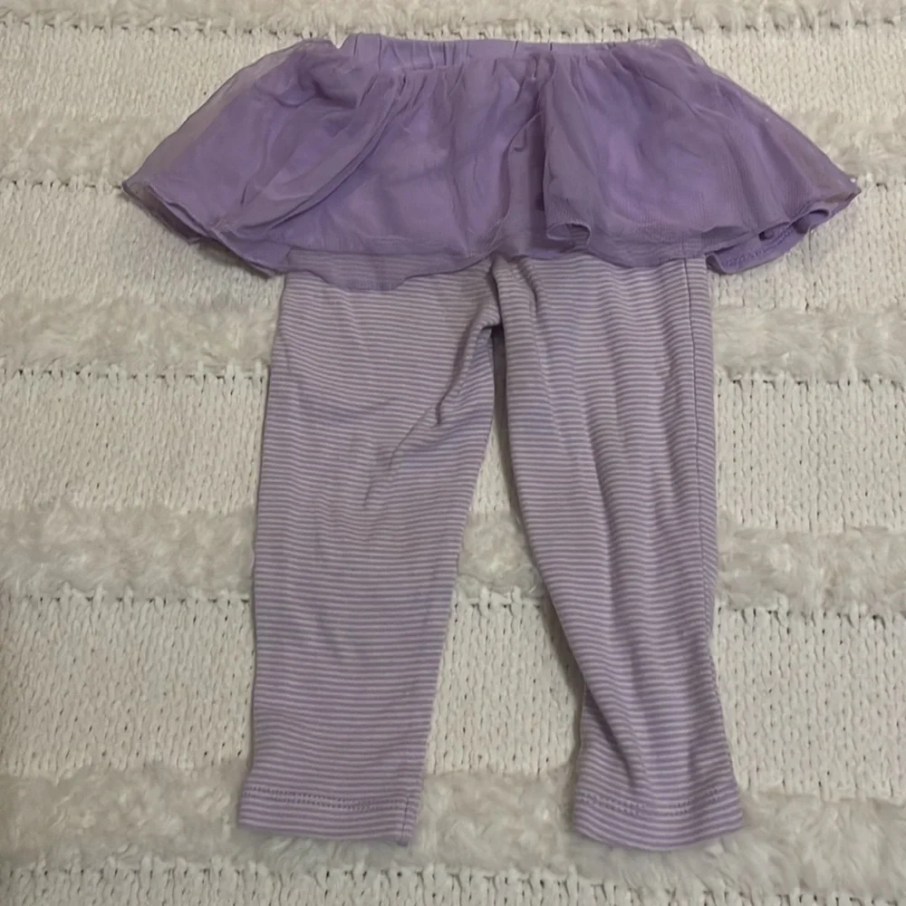 Carter’s tutu pants baby girl size 24M navy blue stars purple stripes bundle 2